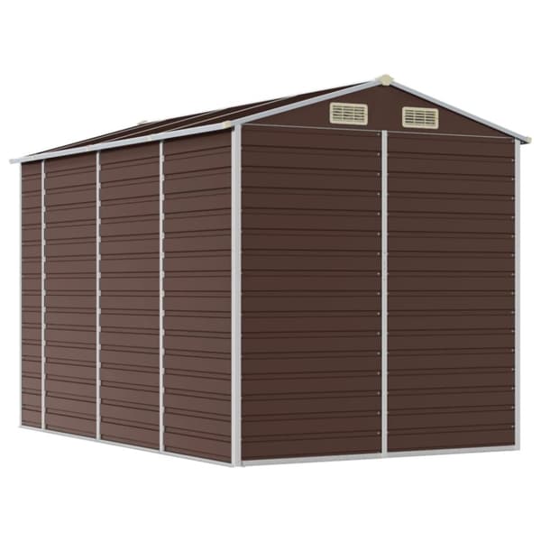 vidaXL haveskur 191x300x198 cm galvaniseret stål brun