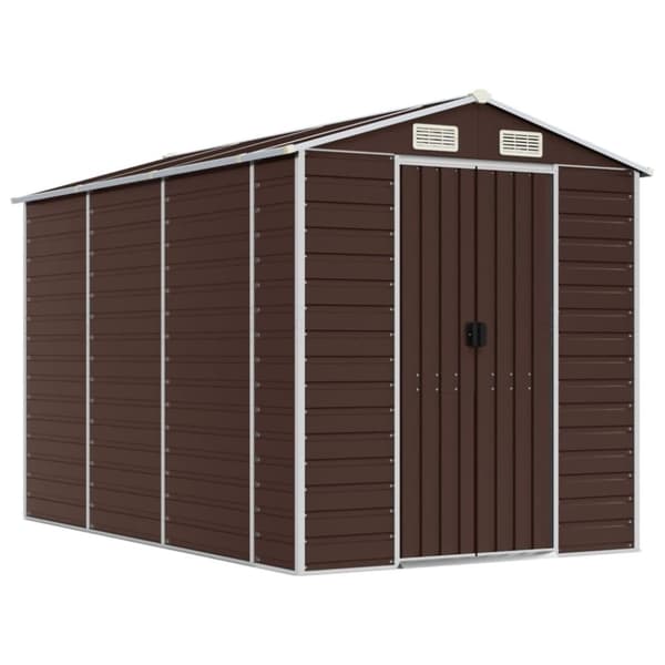 vidaXL haveskur 191x300x198 cm galvaniseret stål brun