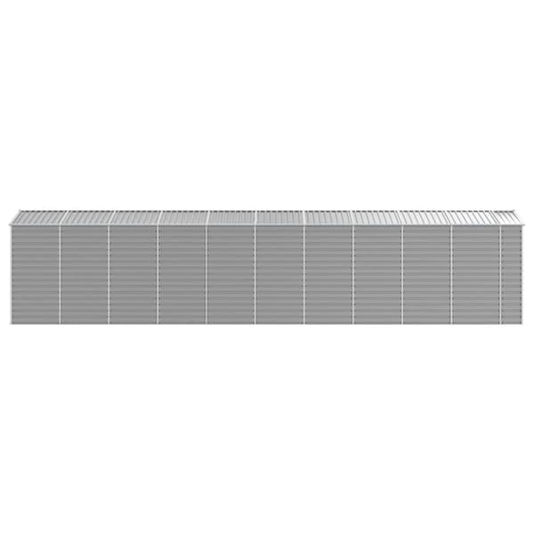 vidaXL haveskur 191x895x198 cm galvaniseret stål lysegrå