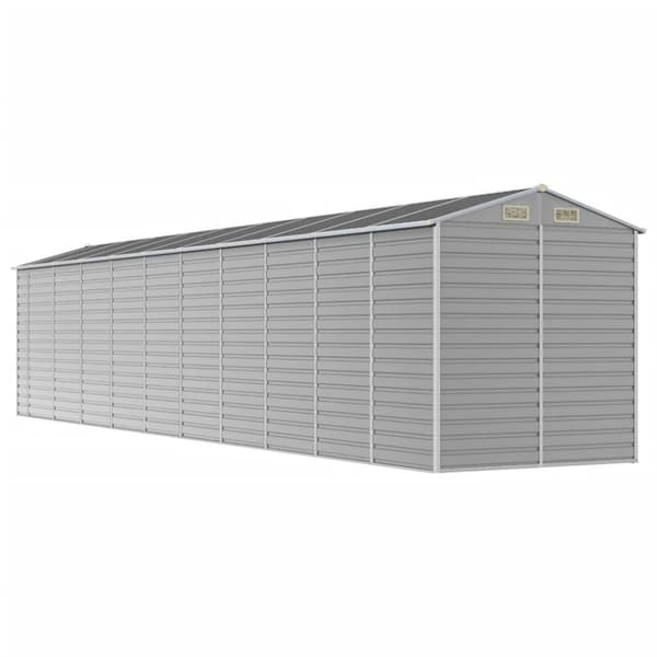vidaXL haveskur 191x895x198 cm galvaniseret stål lysegrå
