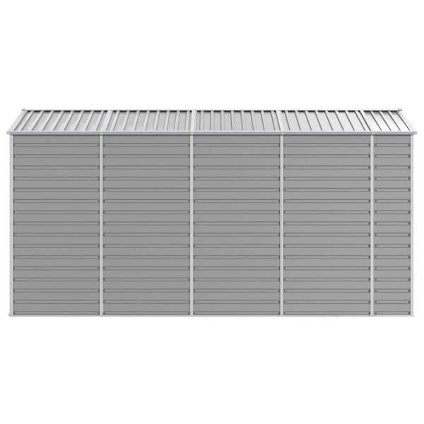 vidaXL haveskur 191x385x198 cm galvaniseret stål lysegrå