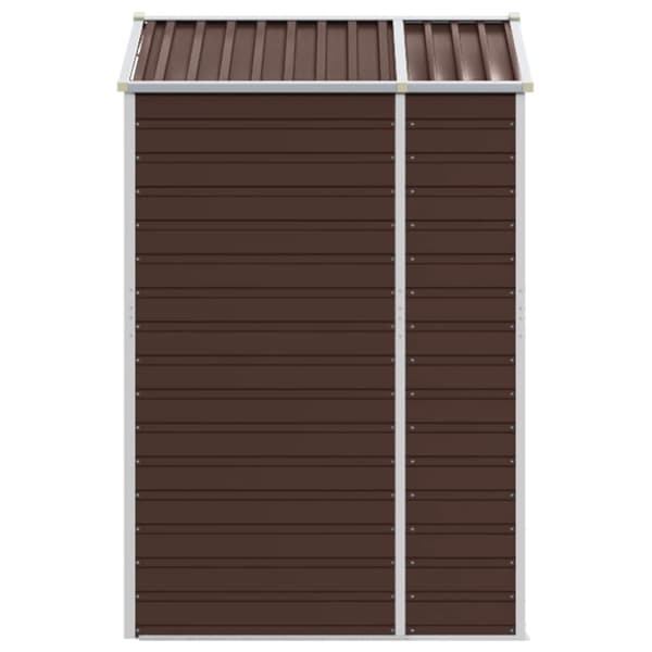 vidaXL haveskur 191x130x198 cm galvaniseret stål brun