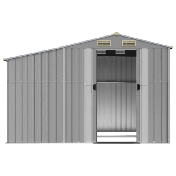 vidaXL haveskur 277x192,5x179 cm galvaniseret stål grå