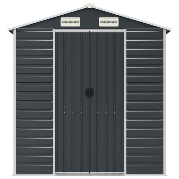 vidaXL haveskur 191x810x198 cm galvaniseret stål antracitgrå