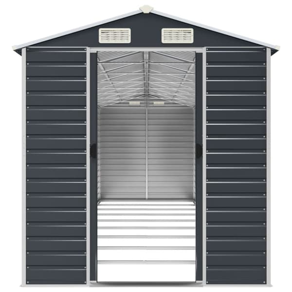 vidaXL haveskur 191x810x198 cm galvaniseret stål antracitgrå