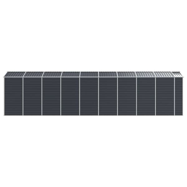 vidaXL haveskur 191x810x198 cm galvaniseret stål antracitgrå