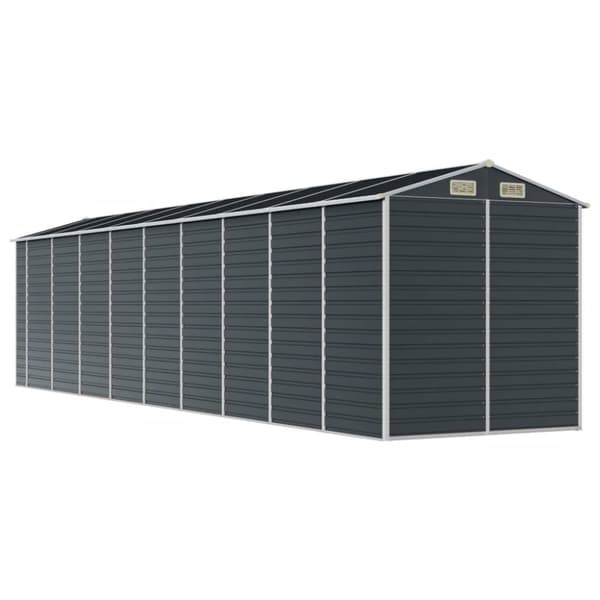 vidaXL haveskur 191x810x198 cm galvaniseret stål antracitgrå