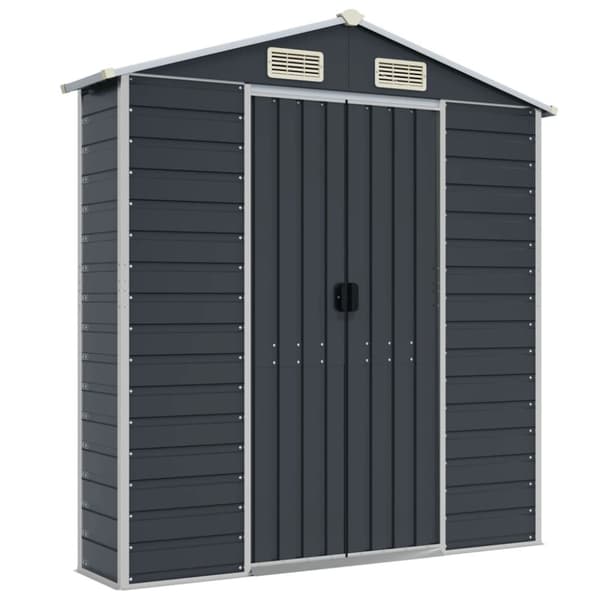 vidaXL haveskur 191x810x198 cm galvaniseret stål antracitgrå