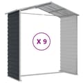 Miniatyrbillede 9 af 11: vidaXL haveskur 191x810x198 cm galvaniseret stål antracitgrå