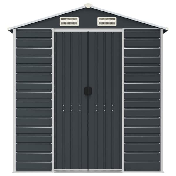vidaXL haveskur 191x215x198 cm galvaniseret stål antracitgrå