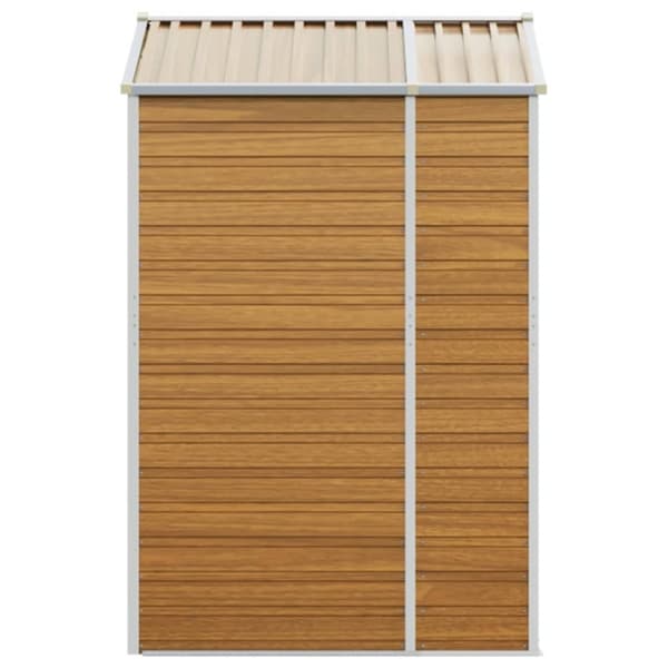vidaXL haveskur 191x130x198 cm galvaniseret stål lysebrun