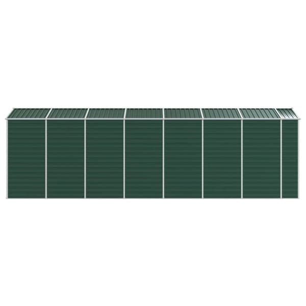 vidaXL haveskur 191x640x198 cm galvaniseret stål grøn