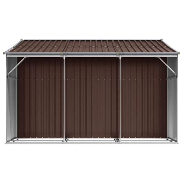 vidaXL haveskur 277x279x179 cm galvaniseret stål brun