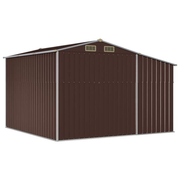 vidaXL haveskur 277x279x179 cm galvaniseret stål brun