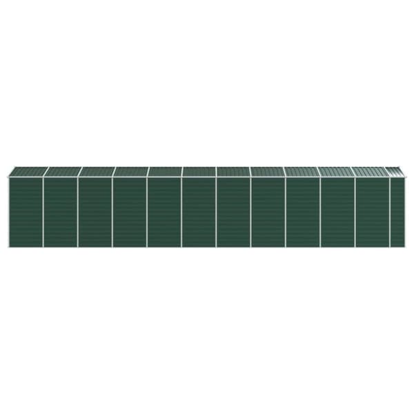 vidaXL haveskur 191x980x198 cm galvaniseret stål grøn