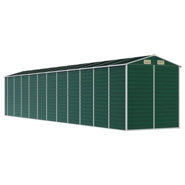 vidaXL haveskur 191x980x198 cm galvaniseret stål grøn
