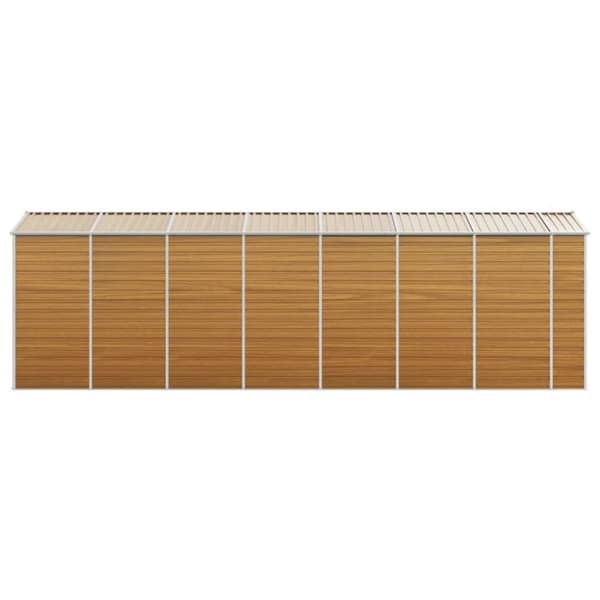 vidaXL haveskur 191x640x198 cm galvaniseret stål lysebrun