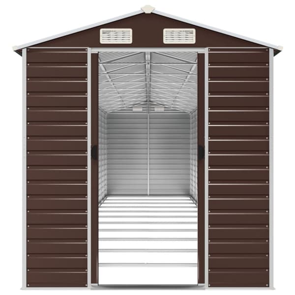 vidaXL haveskur 191x980x198 cm galvaniseret stål brun