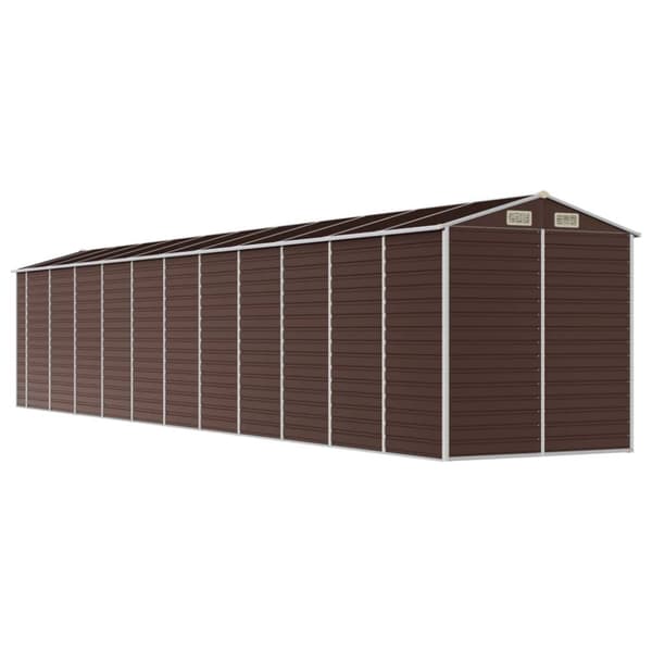 vidaXL haveskur 191x980x198 cm galvaniseret stål brun