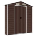 Miniatyrbillede 8 af 11: vidaXL haveskur 191x980x198 cm galvaniseret stål brun