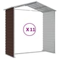 Miniatyrbillede 9 af 11: vidaXL haveskur 191x980x198 cm galvaniseret stål brun
