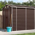 Miniatyrbillede 2 af 11: vidaXL haveskur 191x980x198 cm galvaniseret stål brun