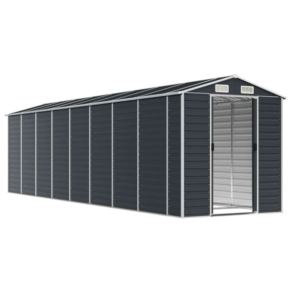 vidaXL haveskur 191x725x198 cm galvaniseret stål antracitgrå