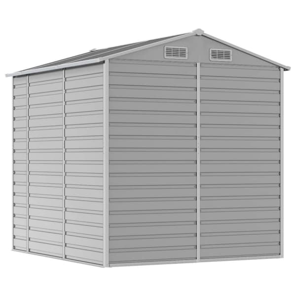 vidaXL haveskur 191x215x198 cm galvaniseret stål lysegrå