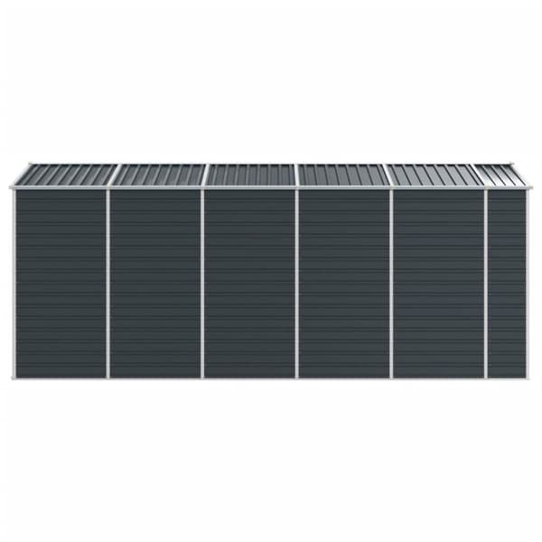 vidaXL haveskur 191x470x198 cm galvaniseret stål antracitgrå