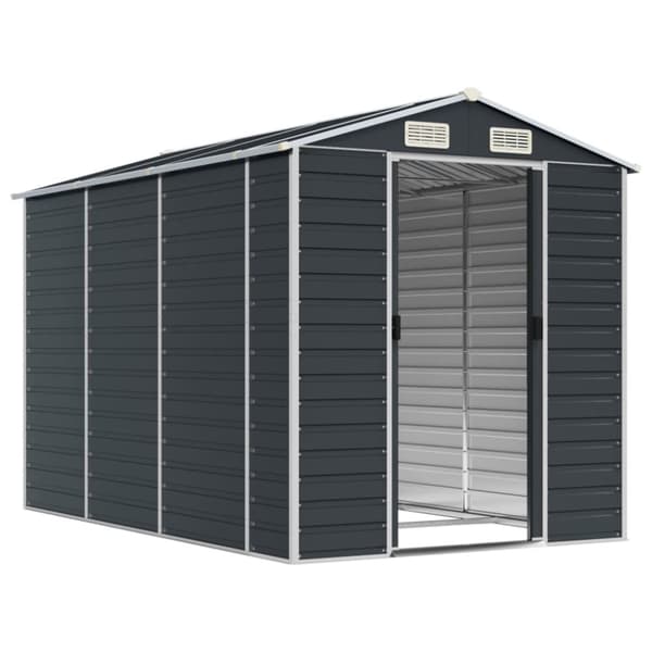 vidaXL haveskur 191x300x198 cm galvaniseret stål antracitgrå