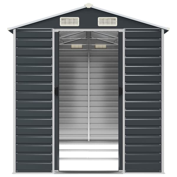 vidaXL haveskur 191x300x198 cm galvaniseret stål antracitgrå