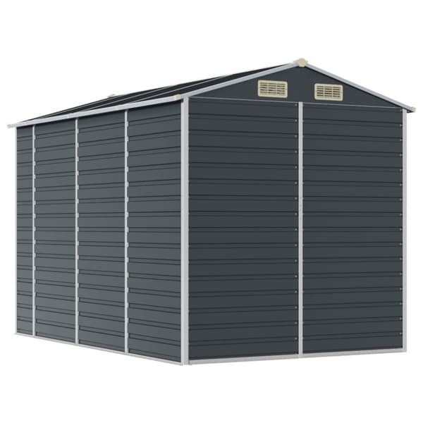 vidaXL haveskur 191x300x198 cm galvaniseret stål antracitgrå