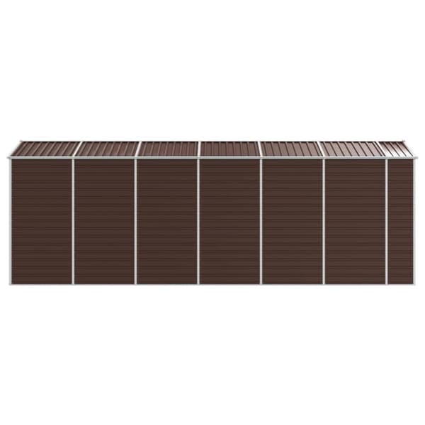 vidaXL haveskur 191x555x198 cm galvaniseret stål brun