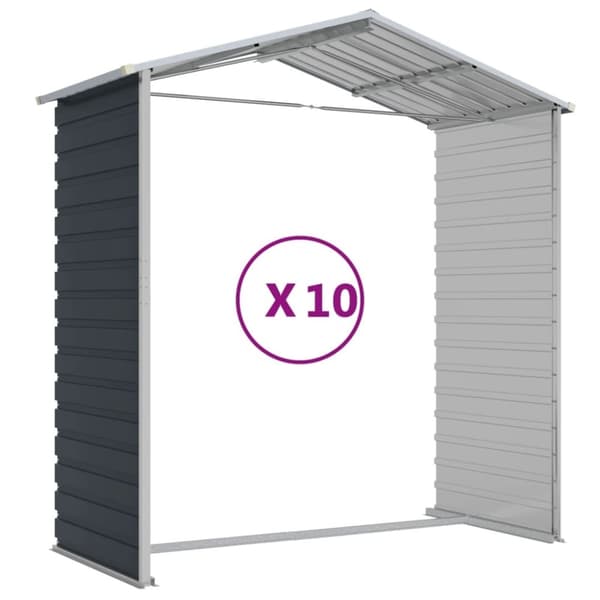 vidaXL Puutarhavaja antrasiitti 191x895x198 cm galvanoitu teräs