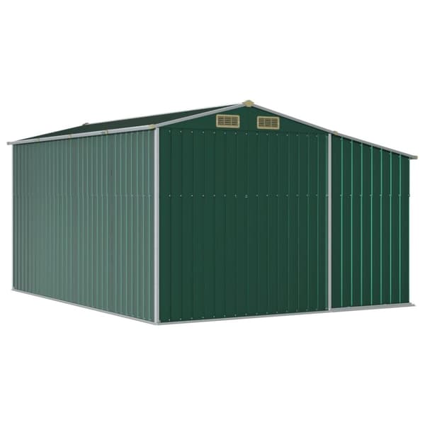 vidaXL haveskur 277x365,5x179 cm galvaniseret stål grøn