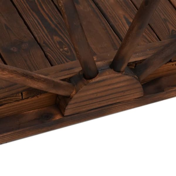 vidaXL Hagebro med halvhjul 99x50x38 cm heltre gran