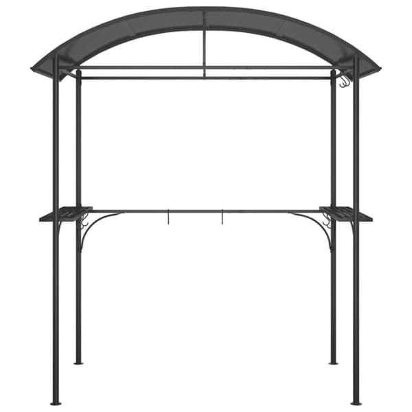 vidaXL Grilltelt med sidehyller antrasitt 220x115x230 cm stål