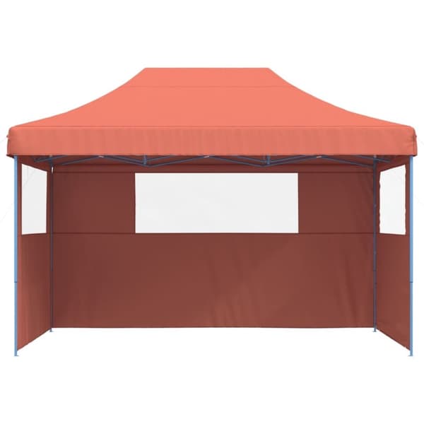 vidaXL foldbart pop-up festtelt med 3 sidevægge terracotta