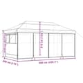 Miniatyrbillede 10 af 10: vidaXL foldbart pop up-festtelt med 4 sidevægge bordeaux