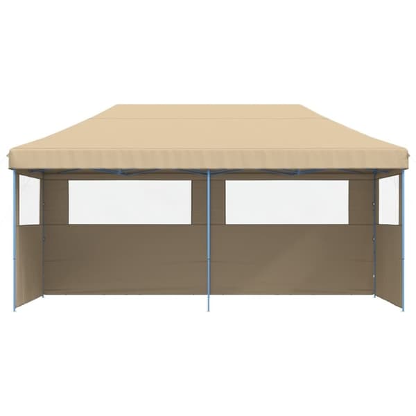 vidaXL foldbart pop-up festtelt med 3 sidevægge beige