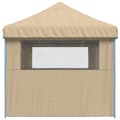 Miniatyrbillede 4 af 9: vidaXL foldbart pop-up festtelt med 3 sidevægge beige