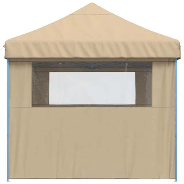 vidaXL foldbart pop-up festtelt med 3 sidevægge beige