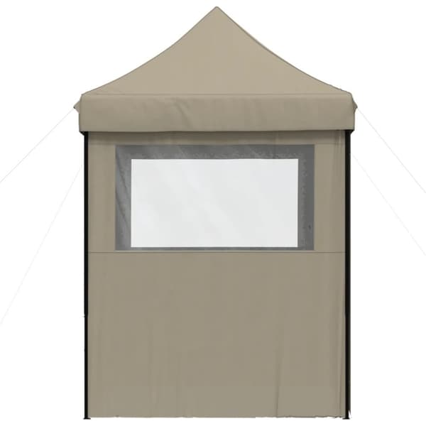 vidaXL Taitettava pop-up juhlateltta 4 sivuseinällä taupe
