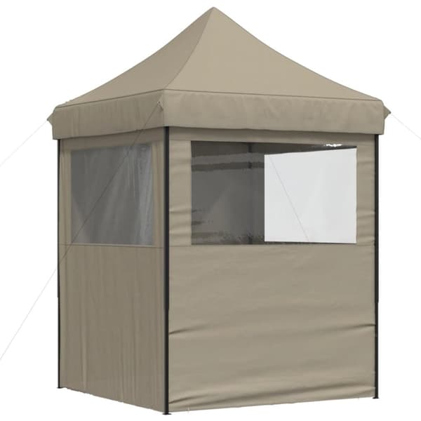 vidaXL Taitettava pop-up juhlateltta 4 sivuseinällä taupe