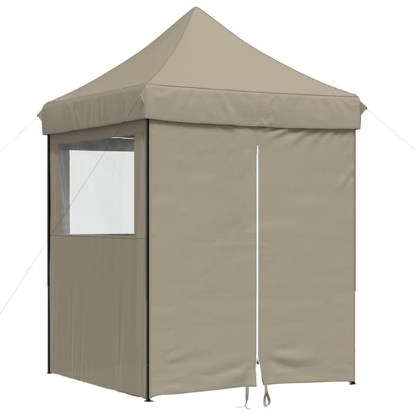vidaXL Taitettava pop-up juhlateltta 4 sivuseinällä taupe