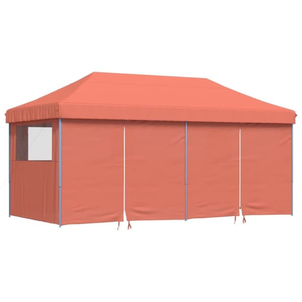 vidaXL Taitettava pop-up juhlateltta 4 sivuseinällä terrakotta