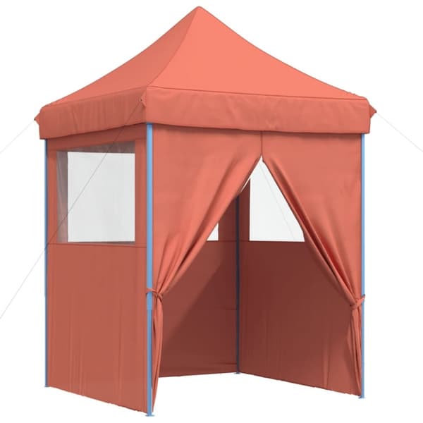 vidaXL foldbart pop-up festtelt med 4 sidevægge terracotta