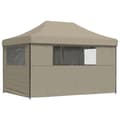 Miniatyrbillede 4 af 10: vidaXL foldbart pop up-festtelt med 4 sidevægge gråbrun