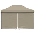 Miniatyrbillede 2 af 10: vidaXL foldbart pop up-festtelt med 4 sidevægge gråbrun