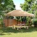 Miniatyrbillede 1 af 9: vidaXL pop op-festtelt 410x279x315 cm foldbart beige